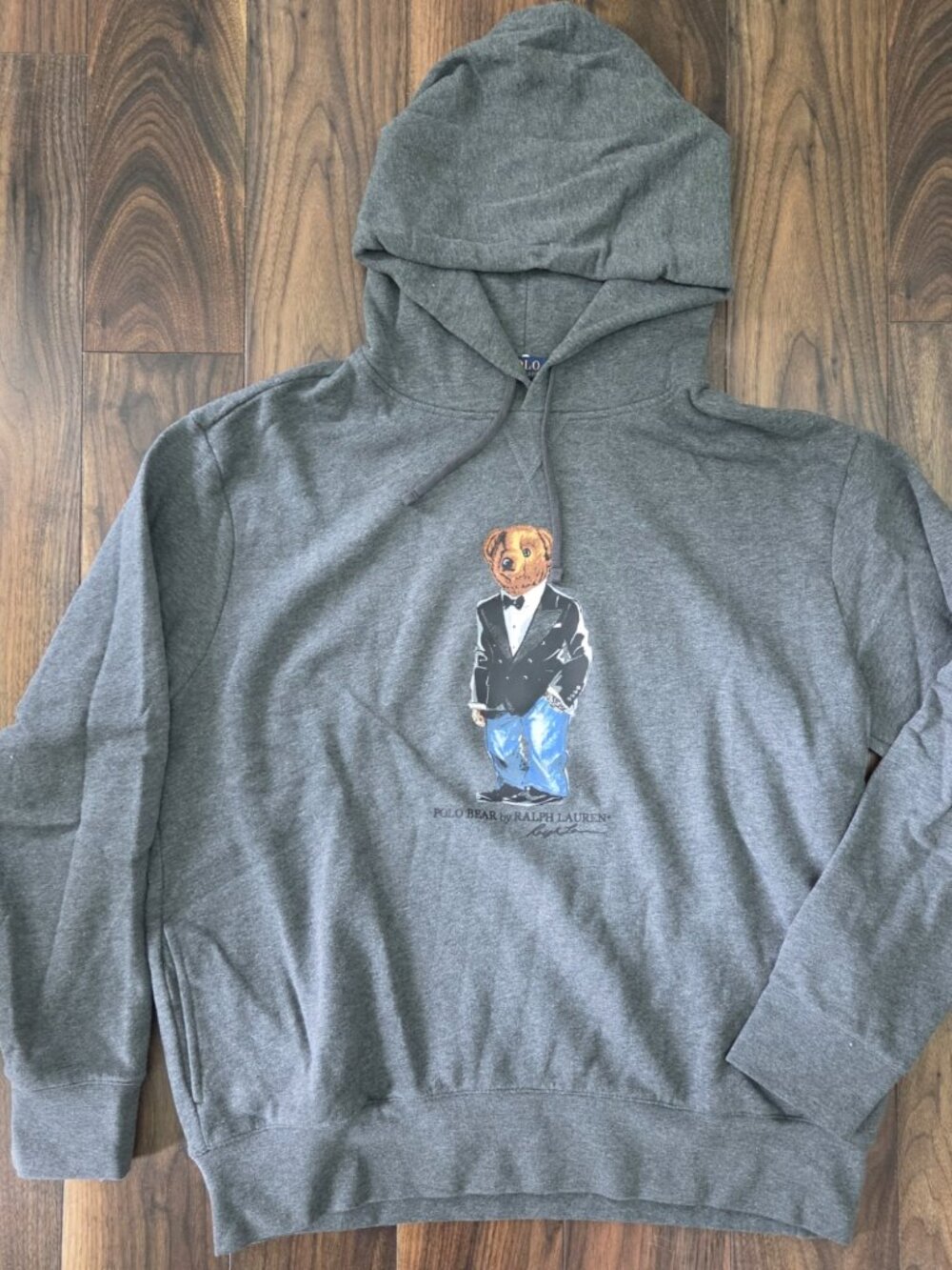 Polo by Ralph Lauren Gray Bear Graphic Hoodie